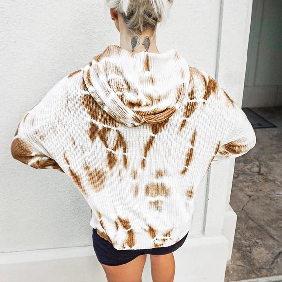 Mocha Tie Dye Hoodie - Size Small - Picture 4 of 4